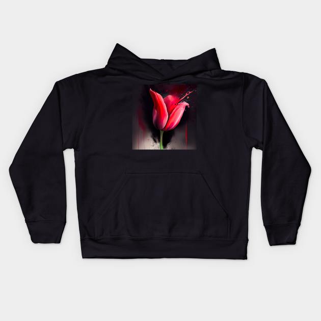 Tulip artwork Kids Hoodie by Flowers Art by PhotoCreationXP